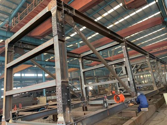 装置のプラットホームの石油産業のための重い鉄骨構造フレームのスキッド