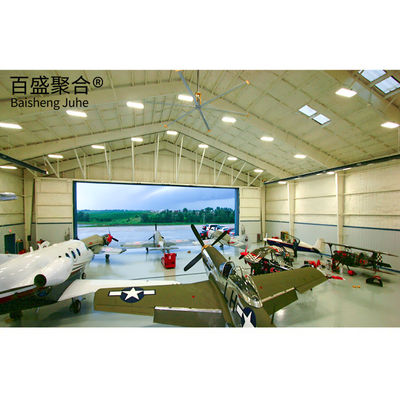 品質  Space Frame Roof Prefabricated Light Steel Hangar for Aircraft Maintenance Shed 工場