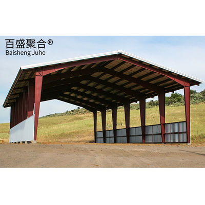 品質  Q235/Q345B Grade Light Steel Structure Metal Hay Sheds 工場