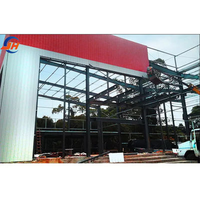 鉄鋼建築 製造 赤鉄構造 スライドドア付きの小型工房