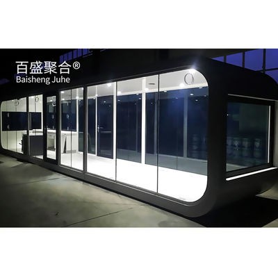 キオスクハウス アップル 20Ft 40Ft ガルバネイド 鉄筋 屋外 モダン プリファブ オフィス ポッド キャビン