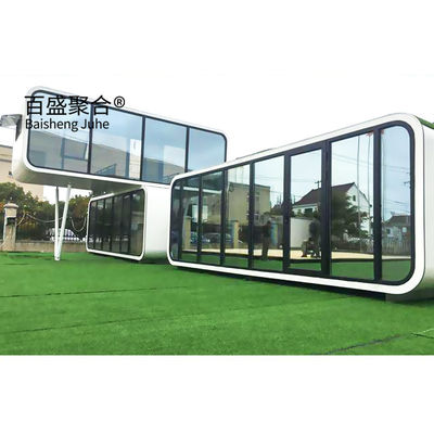 キオスクハウス アップル 20Ft 40Ft ガルバネイド 鉄筋 屋外 モダン プリファブ オフィス ポッド キャビン