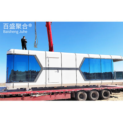カスタムスペースカプセル プリファブハウス ビラ用の小さな家 鋼製モジュール型家 船舶家