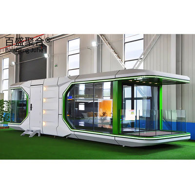 景観装飾 プリファブ カプセル アップルキャビン バングラ バル ターラス付き オフィスポッド