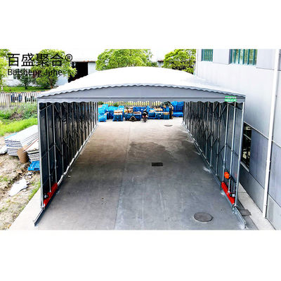 倉庫や屋外駐車場での強い衝撃耐性のための引き下げ可能な天幕
