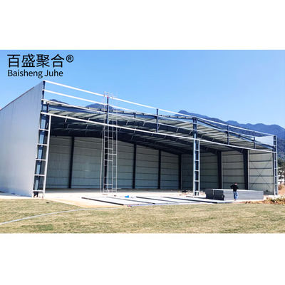C.Z 形の鋼筋チャネル付きの移動式プリファブ金属飛行機ハンガー