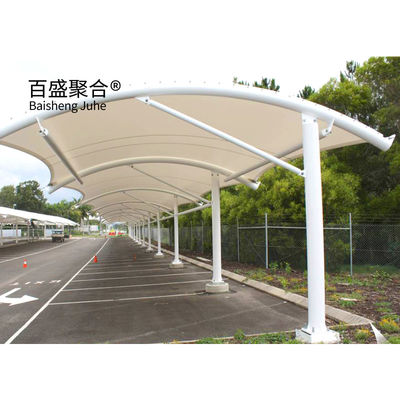 現代的な柔らかい防水 防風 PVDF PTFE膜構造 カーポート テントデザイン