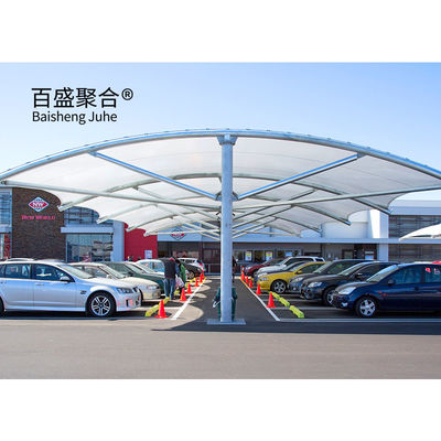 カーポートの駐車場のための鋼筋フレームメタルパーゴラ 白い粉末塗装と熱処理