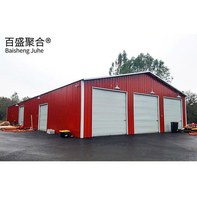 24 × 40 メタルビルディング メタル屋根 スライドドア付きカーポート