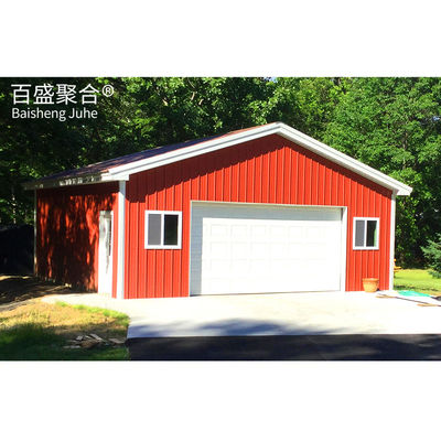 24 × 40 メタルビルディング メタル屋根 スライドドア付きカーポート
